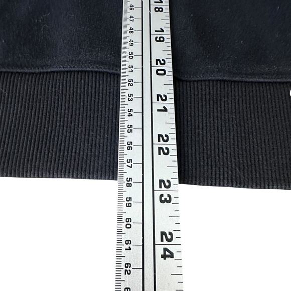 Athleta Cozy Karma 1/4 Zip Sweatshirt Women Small Black Long Sleeve Fleece Lined - Picture 9 of 10